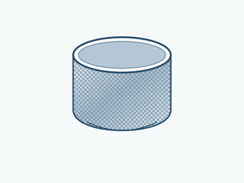 Filter cups and domed screens